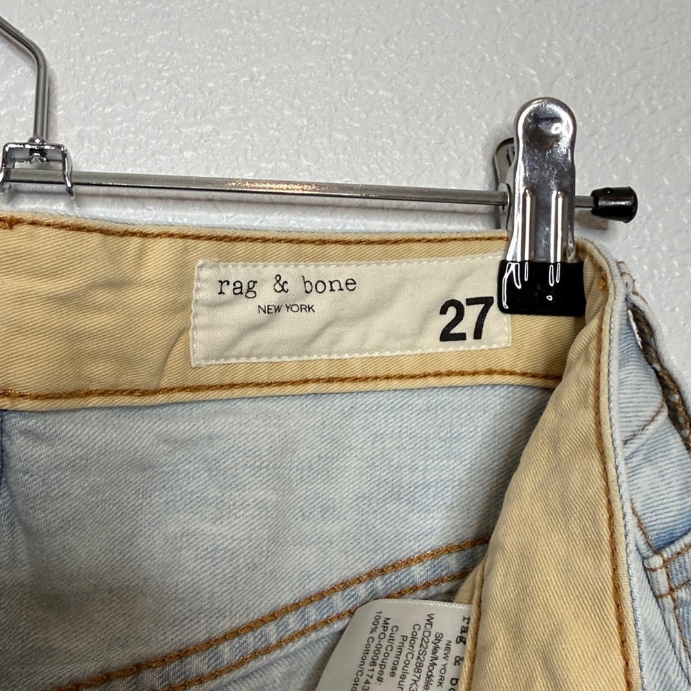 Rag & Bone Alissa High-Rise Barrel Jeans Light Blue 27” Waist - Picture 3 of 9